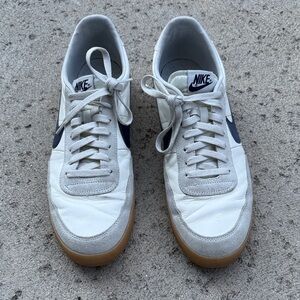 Nike Men's White and Blue Kill Shot Sneakers Size 13